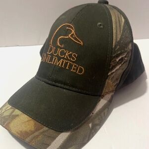 Ducks Unlimited Baseball Cap Mens Camo Green DU Volunteer Trucker Hat Adult NWOT